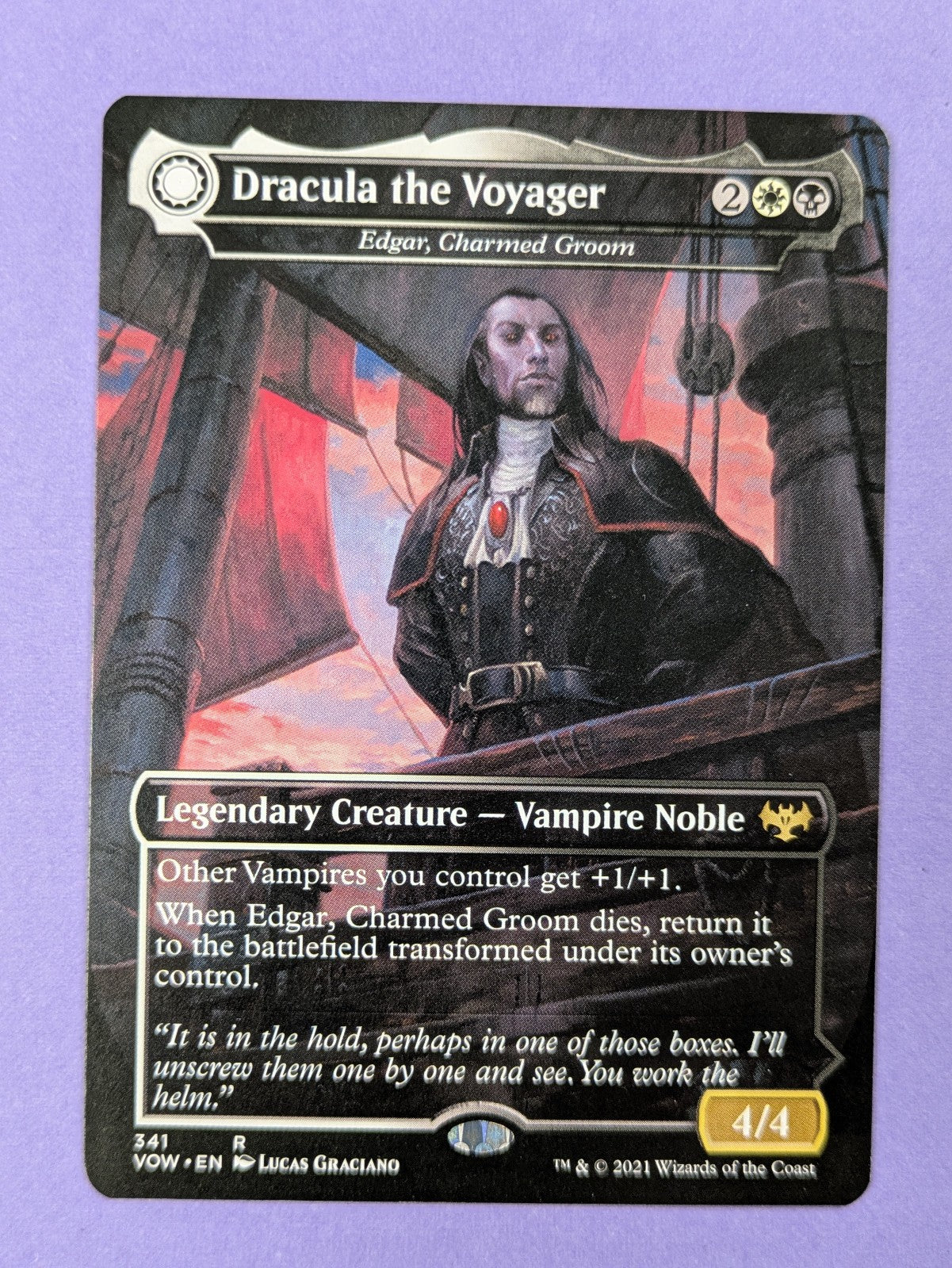 MTG Magic: Innistrad: Dracula the Voyager / Casket of Native Earth #341 Rare NM