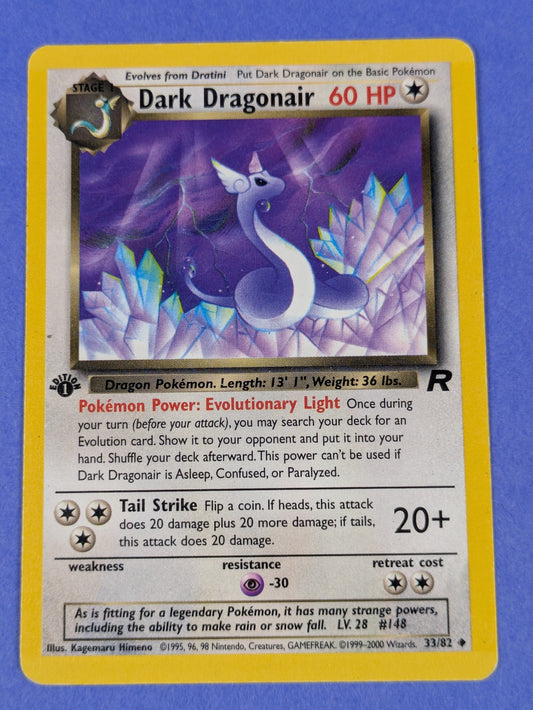 Dark Dragonair - 33/82 - Uncommon Team Rocket 1st Edition - Pokemon - MP