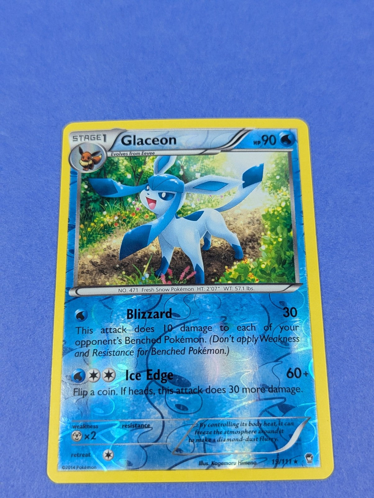 Glaceon - 19/111 - Rare - Reverse Holo Furious Fists - Pokemon Card - LP