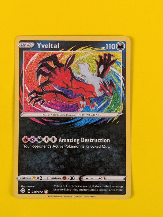 Yveltal - 046/072 - Amazing Rare Shining Fates - Pokemon Card - NM