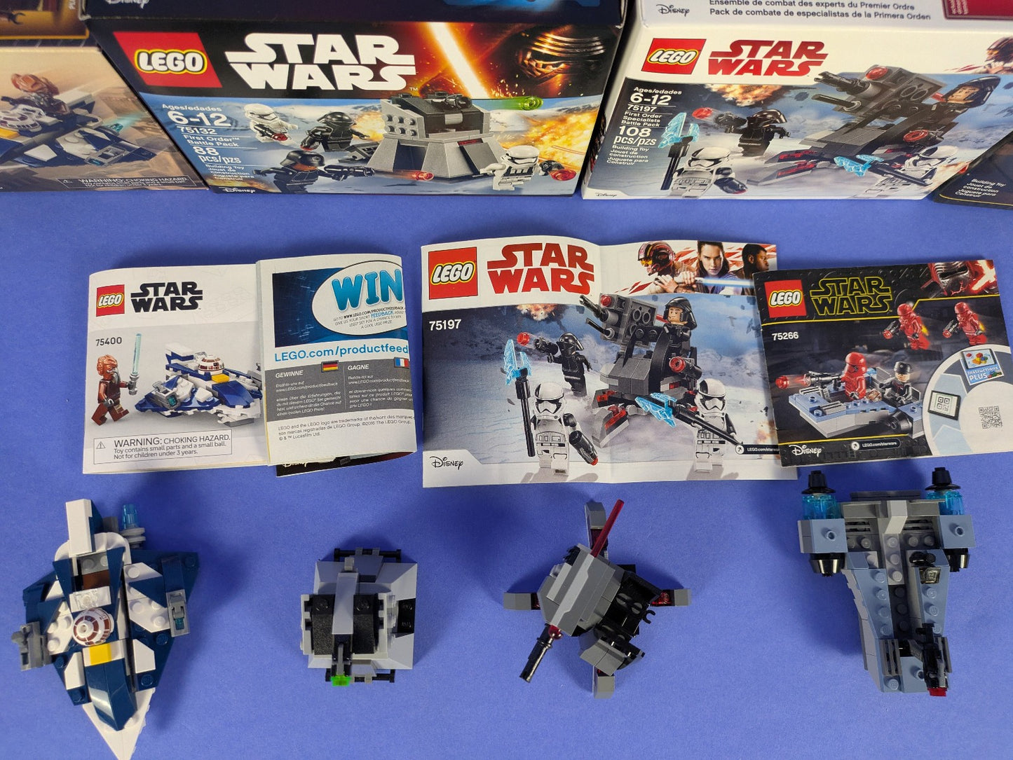 Lego Star Wars: Cool Battle Pack Set (4X) 75400 75266 75132 75197 Incomplete Set