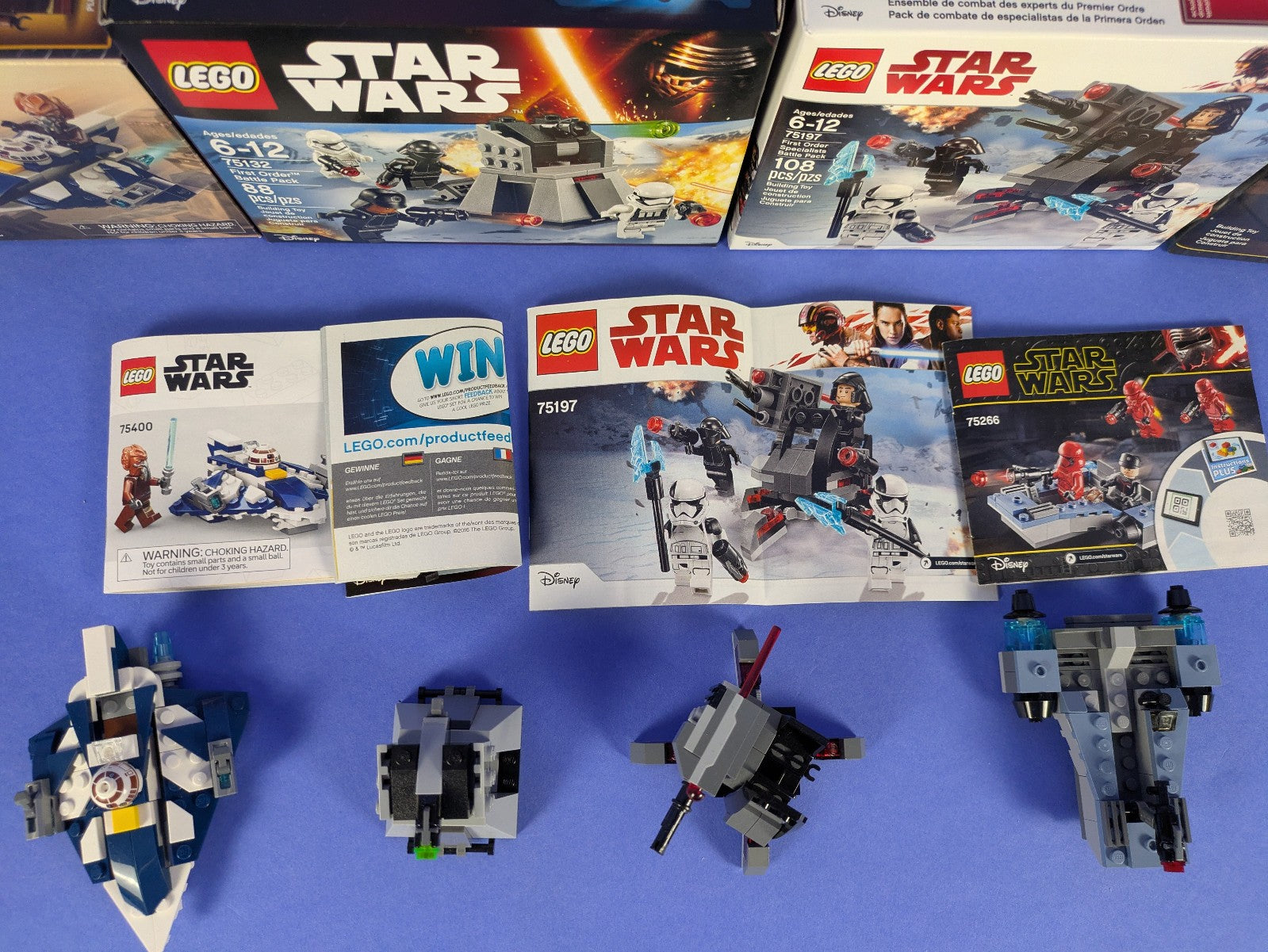 Lego Star Wars: Cool Battle Pack Set (4X) 75400 75266 75132 75197 Incomplete Set