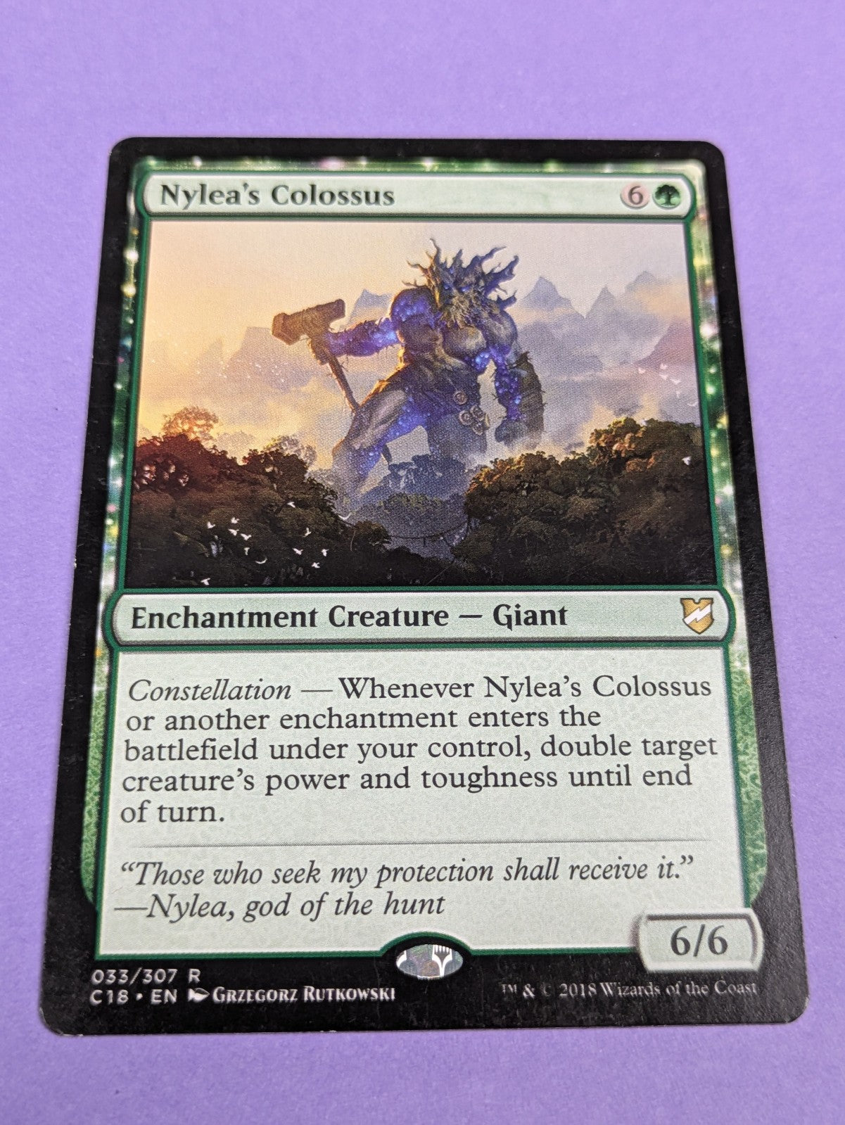 MTG Magic: Commander 2018: Nylea's Colossus #033/307 Rare - NM
