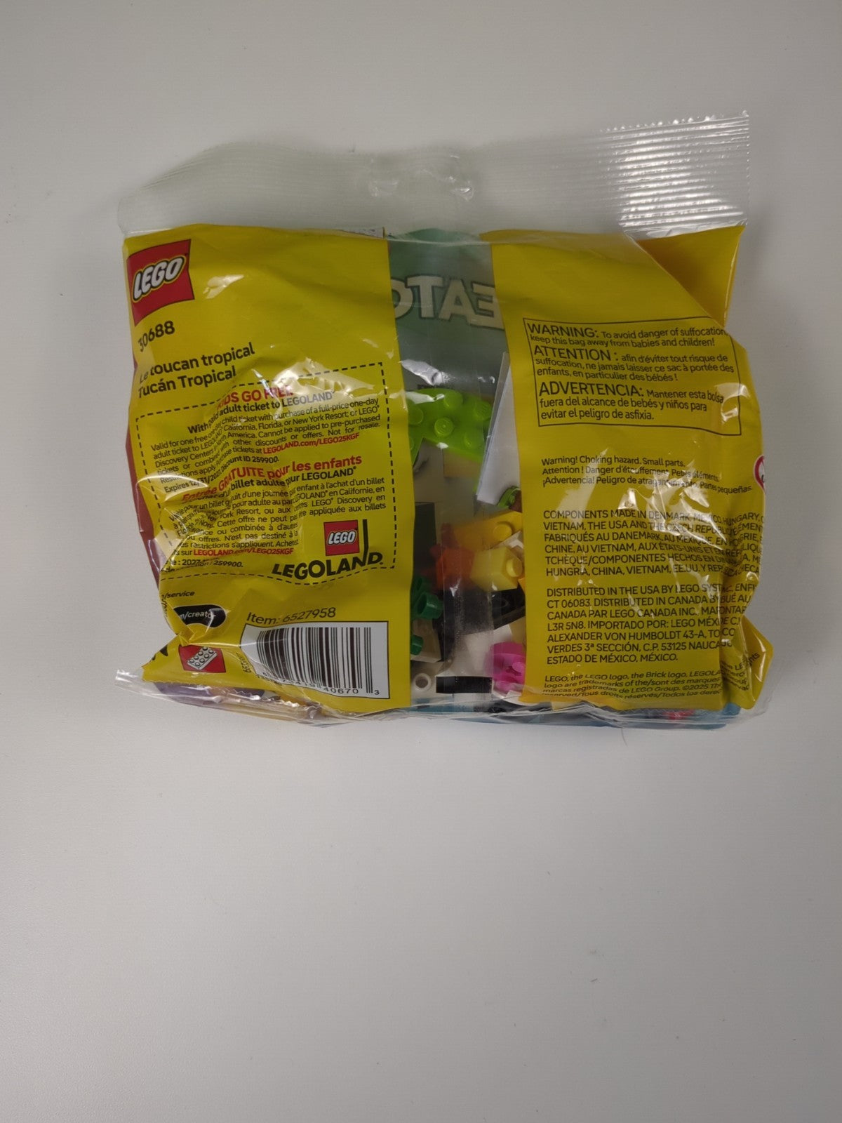 Lego Creator: Creature: Tropical Toucan paper bag / polybag 30688 - BRAND NEW