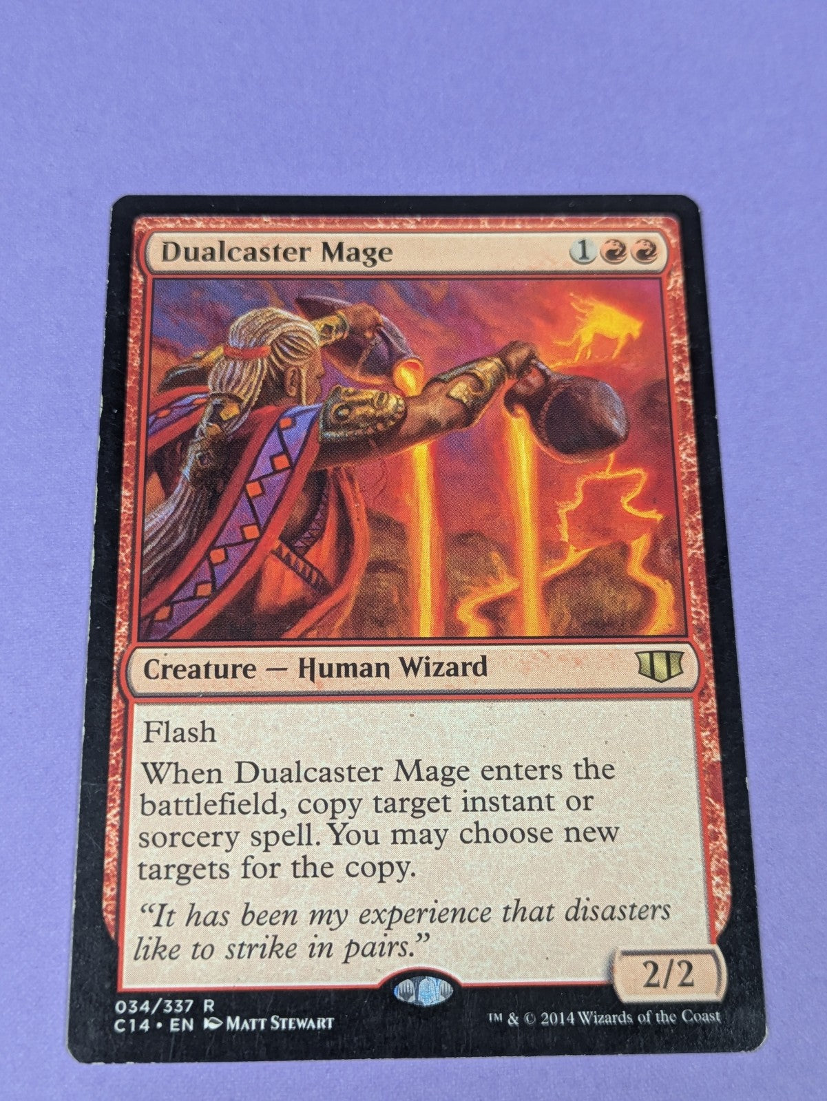 MTG Magic: Commander 2014: Dualcaster Mage #034/337 Rare - LP