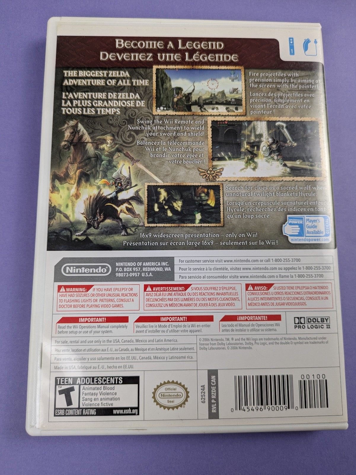 Nintendo Wii Video Game: The Legend of Zelda: Twilight Princess (2006) CIB