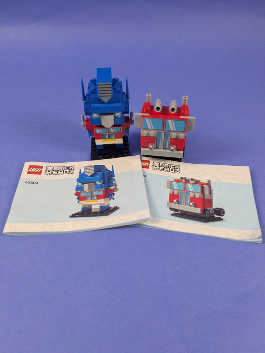 LEGO BrickHeadz Transformers Optimus Prime Robot & Vehicle 40803 Pre-Owned