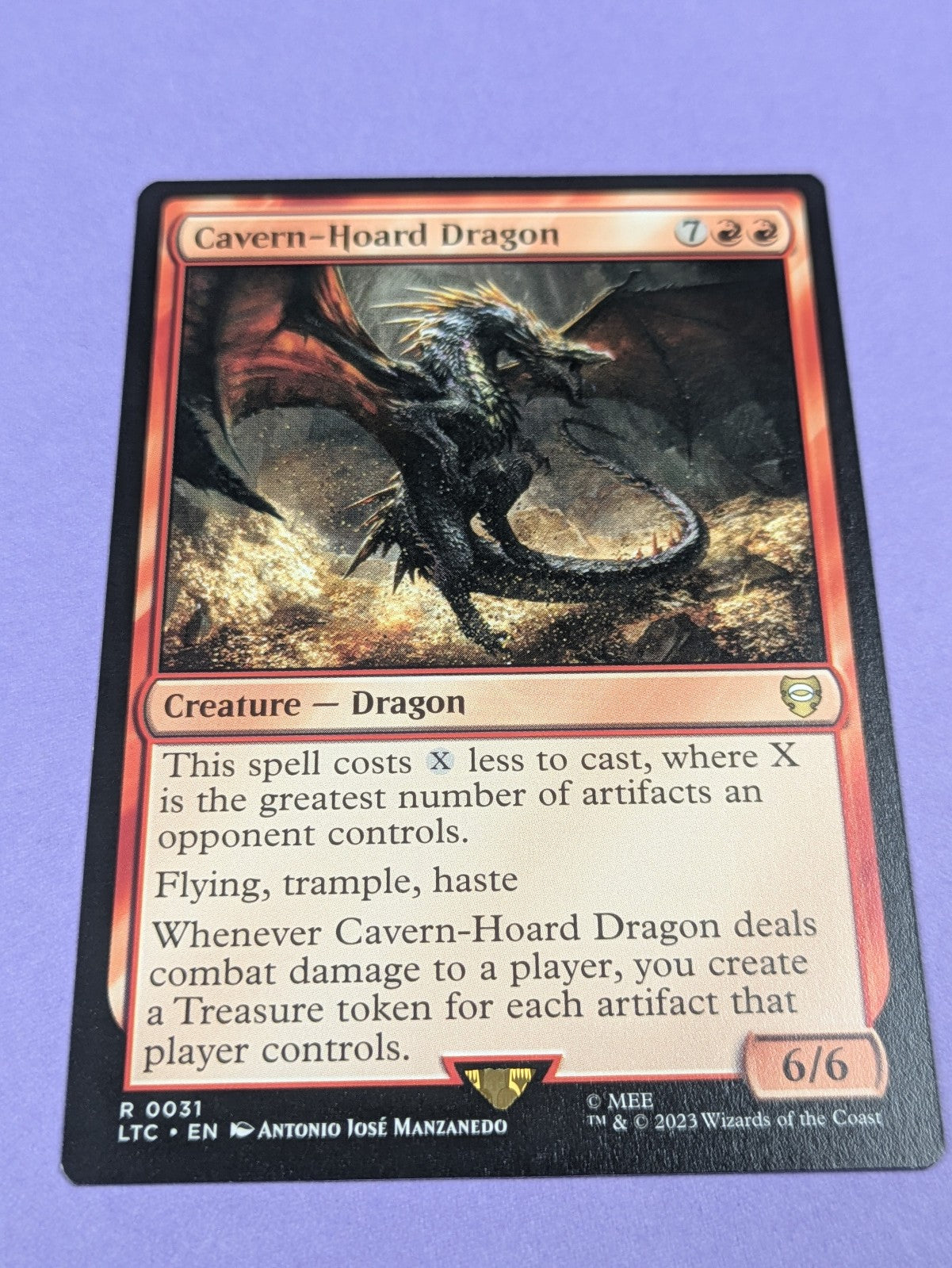 MTG: The Lord of the Rings: Cavern-Hoard Dragon #0031 Rare - NM
