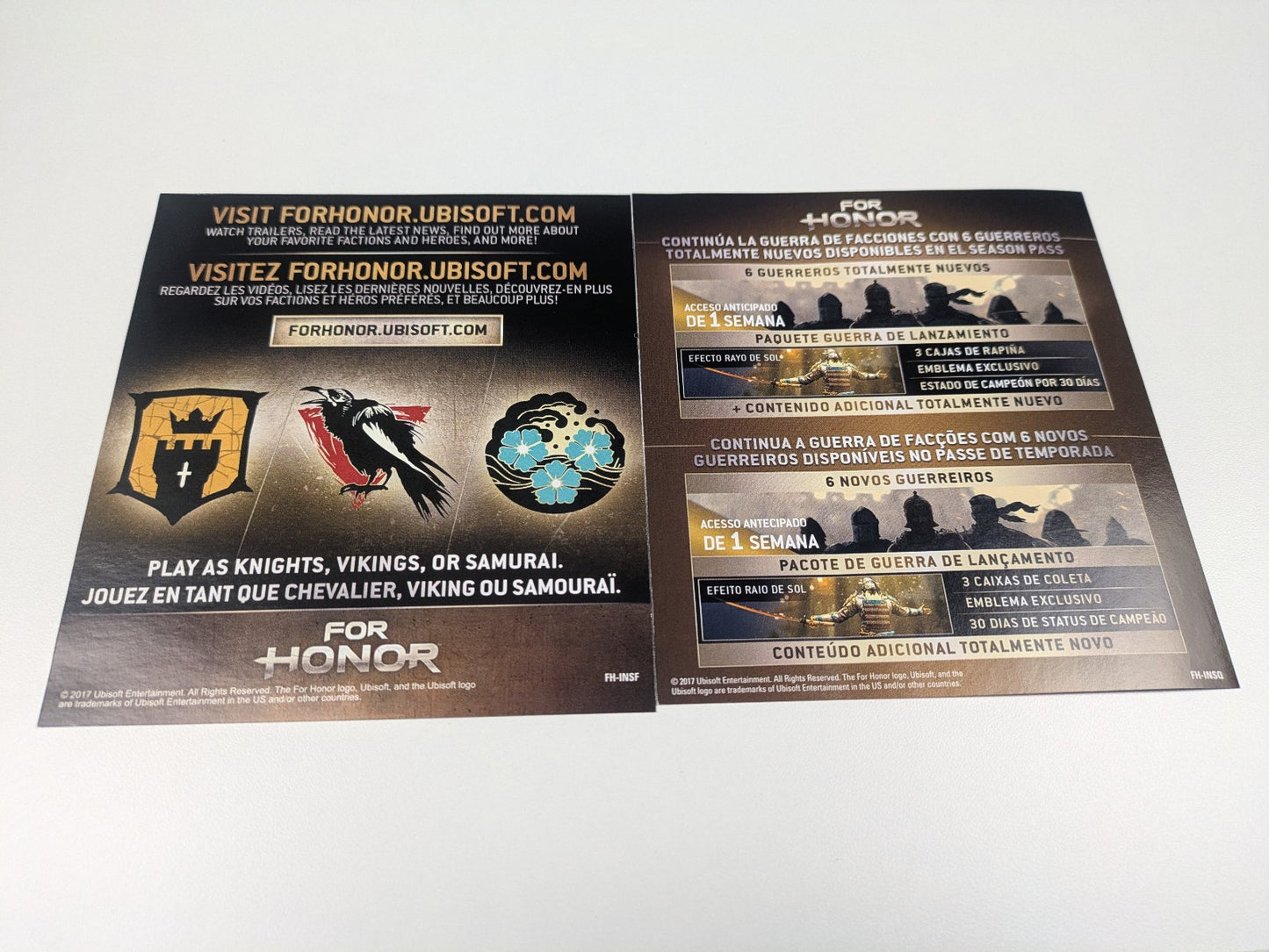 For Honor (PlayStation 4, 2017) CIB