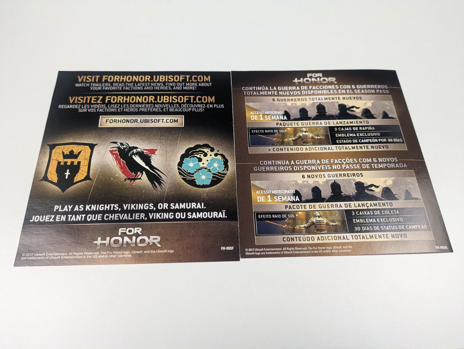 For Honor (PlayStation 4, 2017) CIB