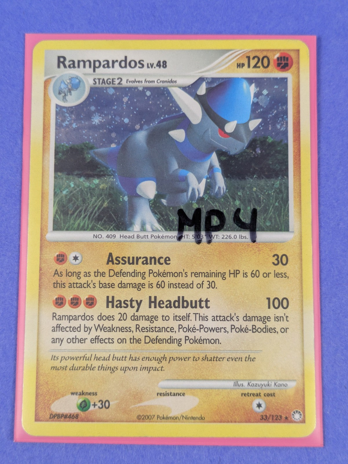 Rampardos - 33/123 - Holo Rare Theme Deck Exclusives - Pokemon Card - MP