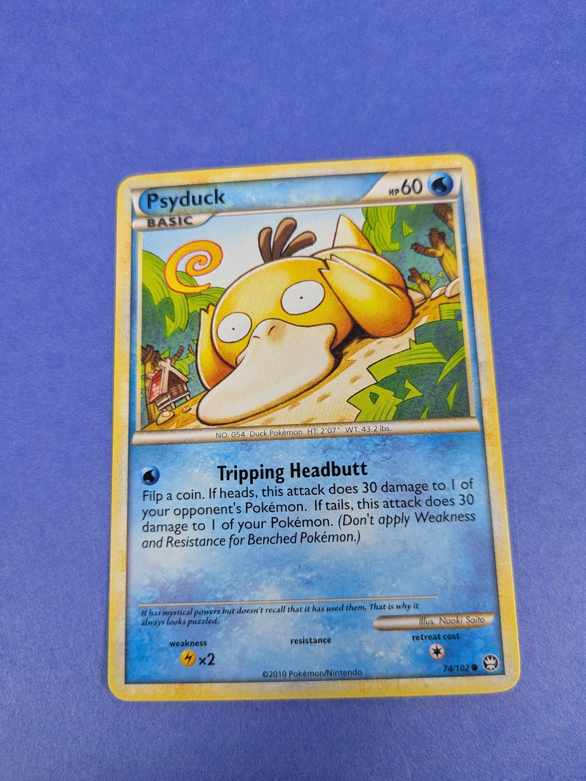 Psyduck - 74/102 - Common HS Triumphant - Pokemon Card - NM