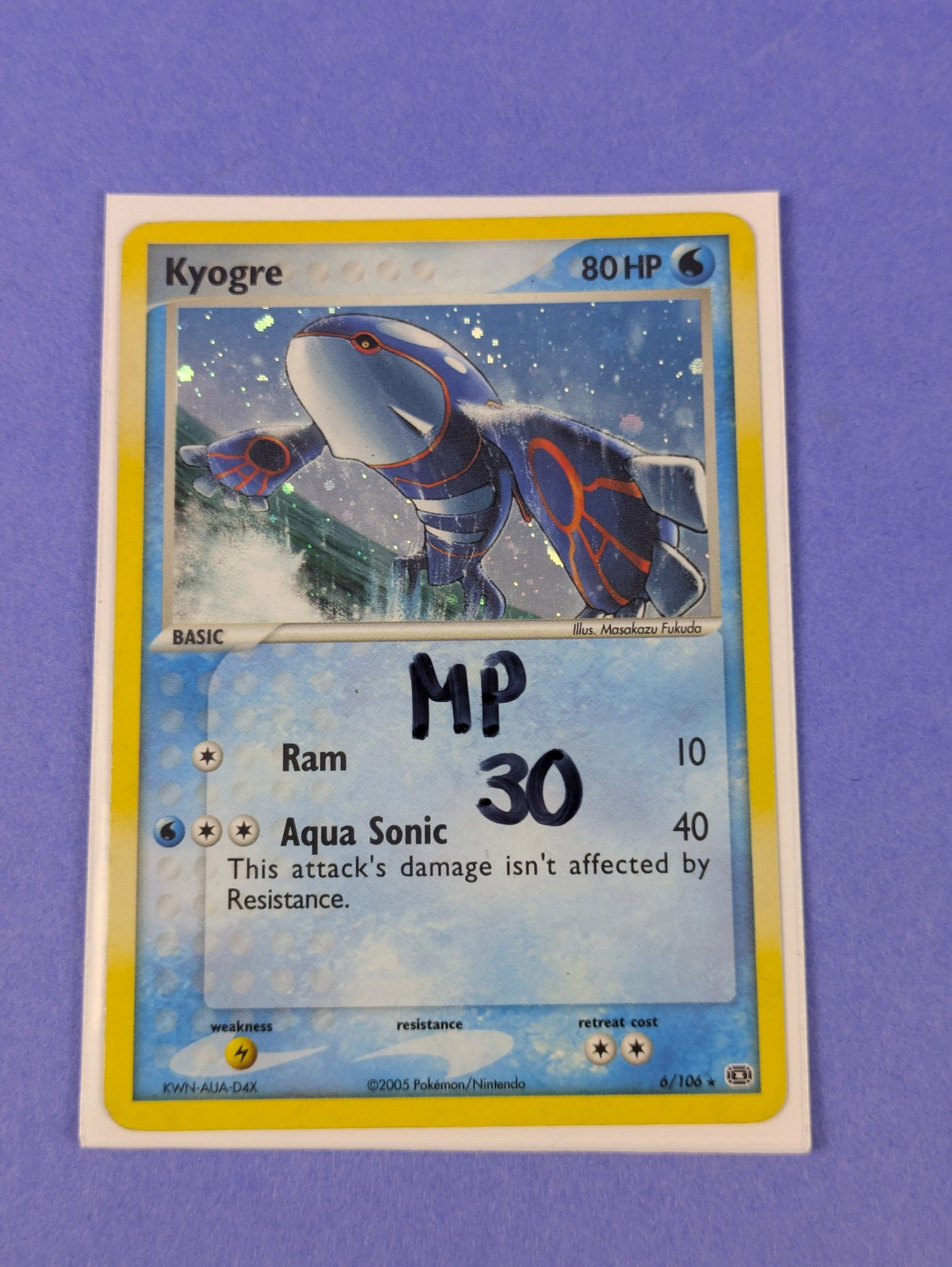 Kyogre 6/106 - Holo - Pokemon Card - MP