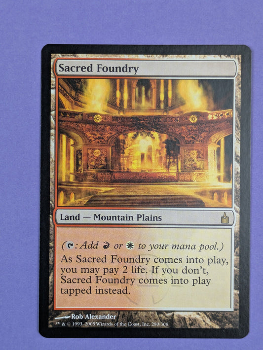 MTG Magic The Gathering: Ravnica: City of Guilds: Sacred Foundry Rare #280/306