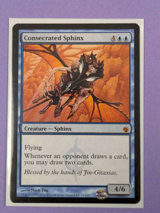 MTG Magic: Mirrodin Besieged: Consecrated Sphinx Mythic #21/155 - NM