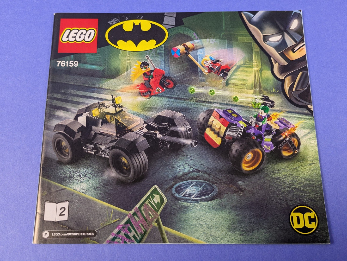 LEGO Super Heroes Joker's Trike Chase 76159 Incomplete Set Pre-Owned