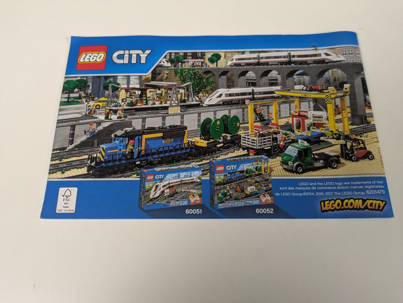 Lego City: Train: RC Train: Cargo Train Set 60052 - Complete Set