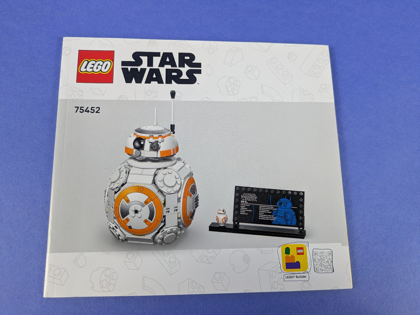 Lego Star Wars: Sculptures: BB-8 Set 75452 Complete Set