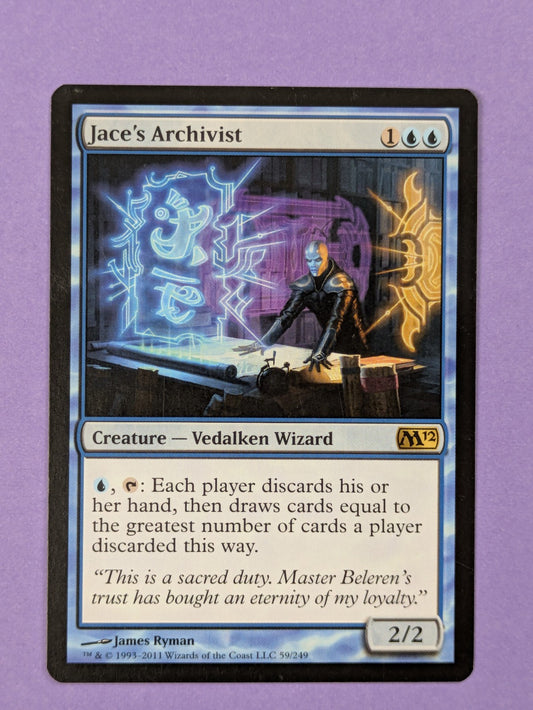 MTG Magic The Gathering: Magic 2012: Jace's Archivist #59/249 Rare - LP