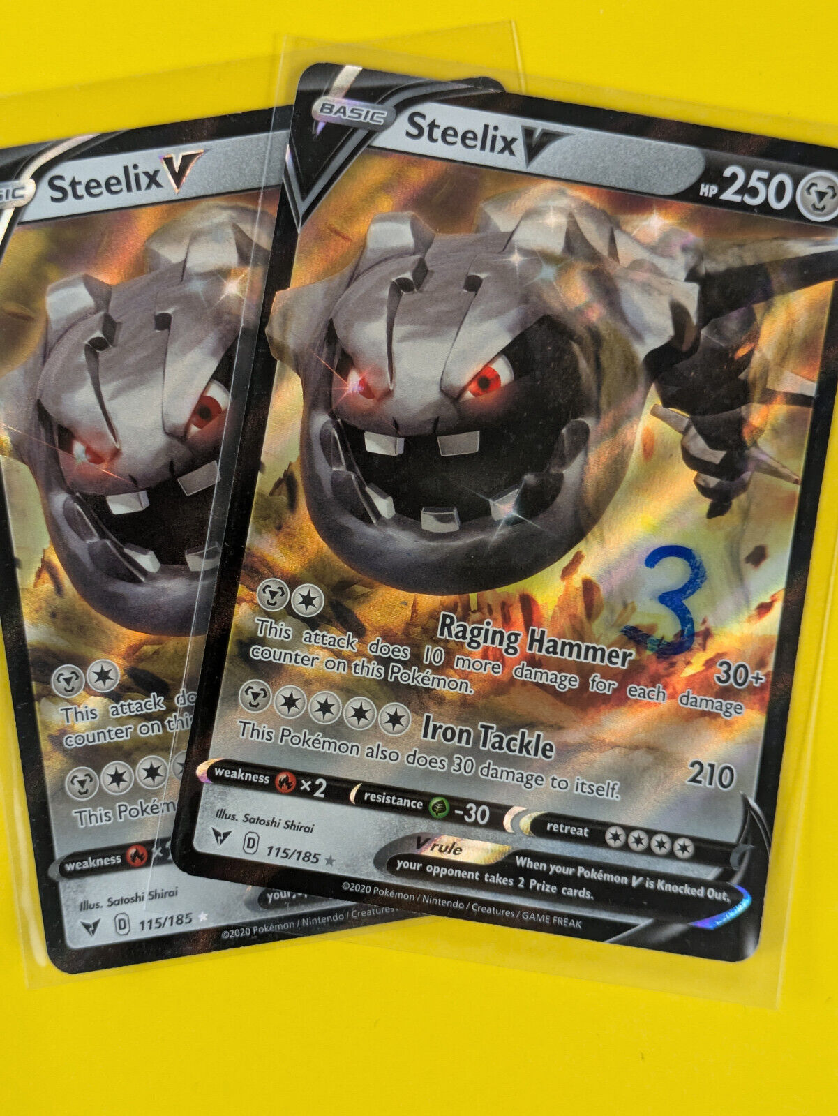 Steelix V - 115/185 - Ultra Rare Vivid Voltage - Pokemon Card - NM