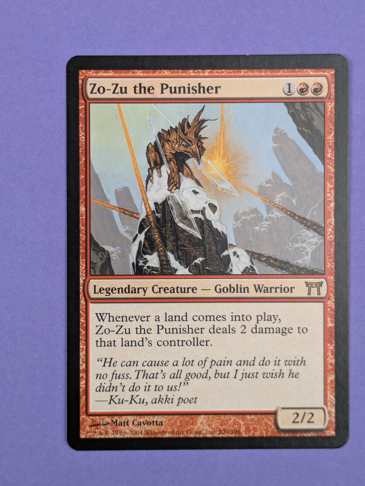 MTG Magic The Gathering: Champions of Kamigawa: Zo-Zu the Punisher Rare #200/306