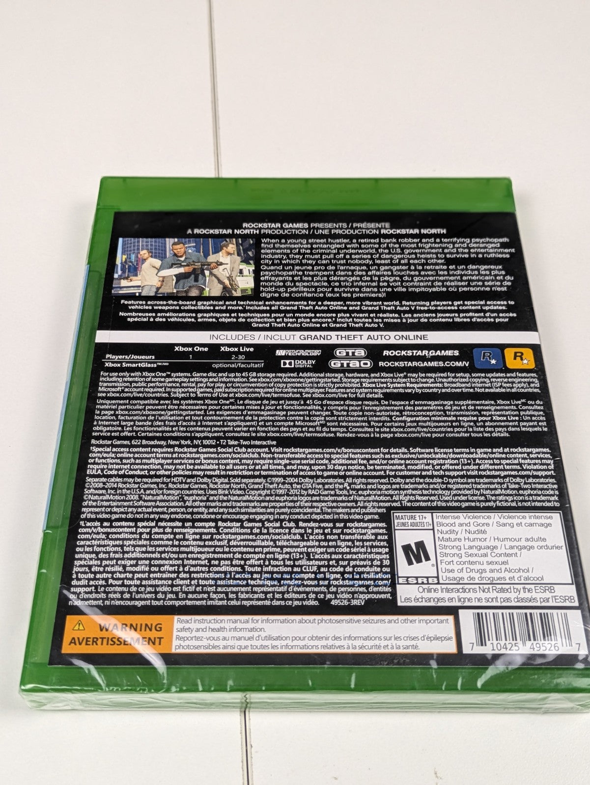 Grand Theft Auto V (Xbox One, 2015) Brand New Sealed