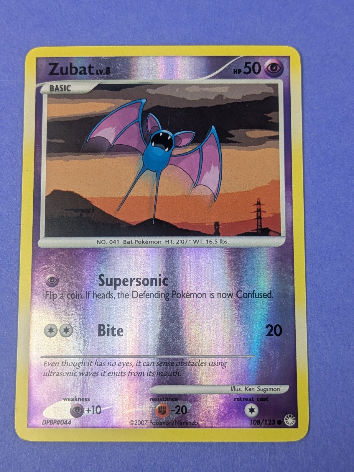 Zubat - 108/123 - Common Reverse Holo Mysterious Treasures - Pokemon - LP