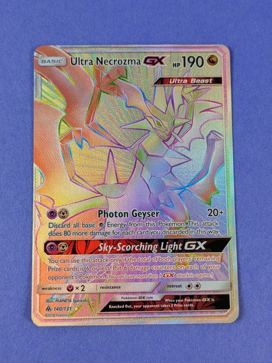 Ultra Necrozma GX - 140/131 - Hyper Rare Forbidden Light - Pokemon Card - NM