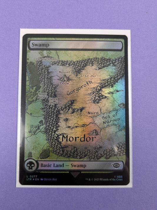MTG: The Lord of the Rings: Tales of Middle-earth: Swamp Foil #0277 Land - NM