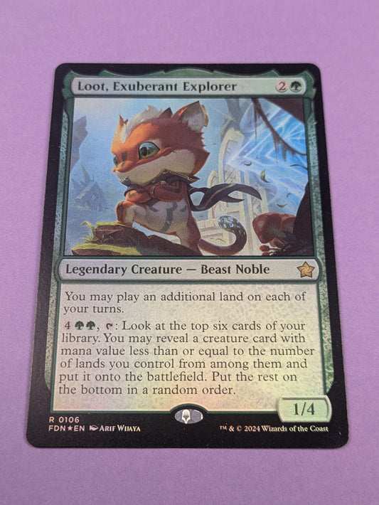 MTG Magic: Foundations: Loot, Exuberant Explorer Foil #0106 Rare - NM