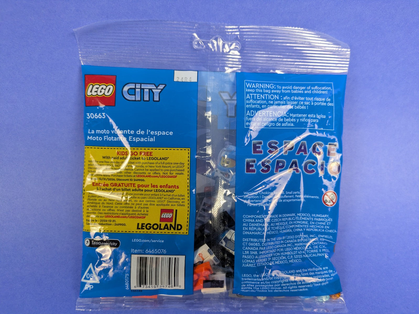 Lego Town: City: Space Exploration: Space Hoverbike polybag Set 30663 BRAND NEW