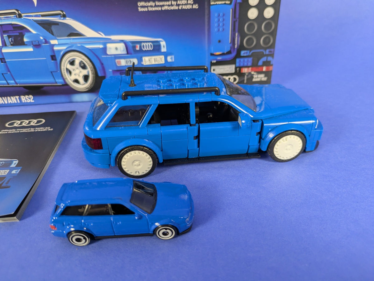 MATTEL Brick Shop Hot Wheels '94 Audi Avant RS2 Blue Car (253 pcs)