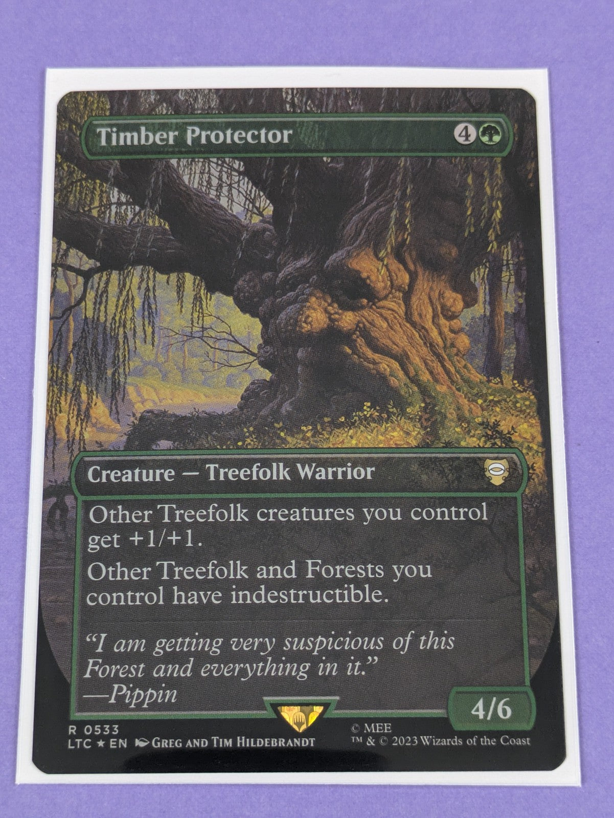 MTG: The Lord of the Rings: Timber Protector Borderless Foil #0533 Rare - NM