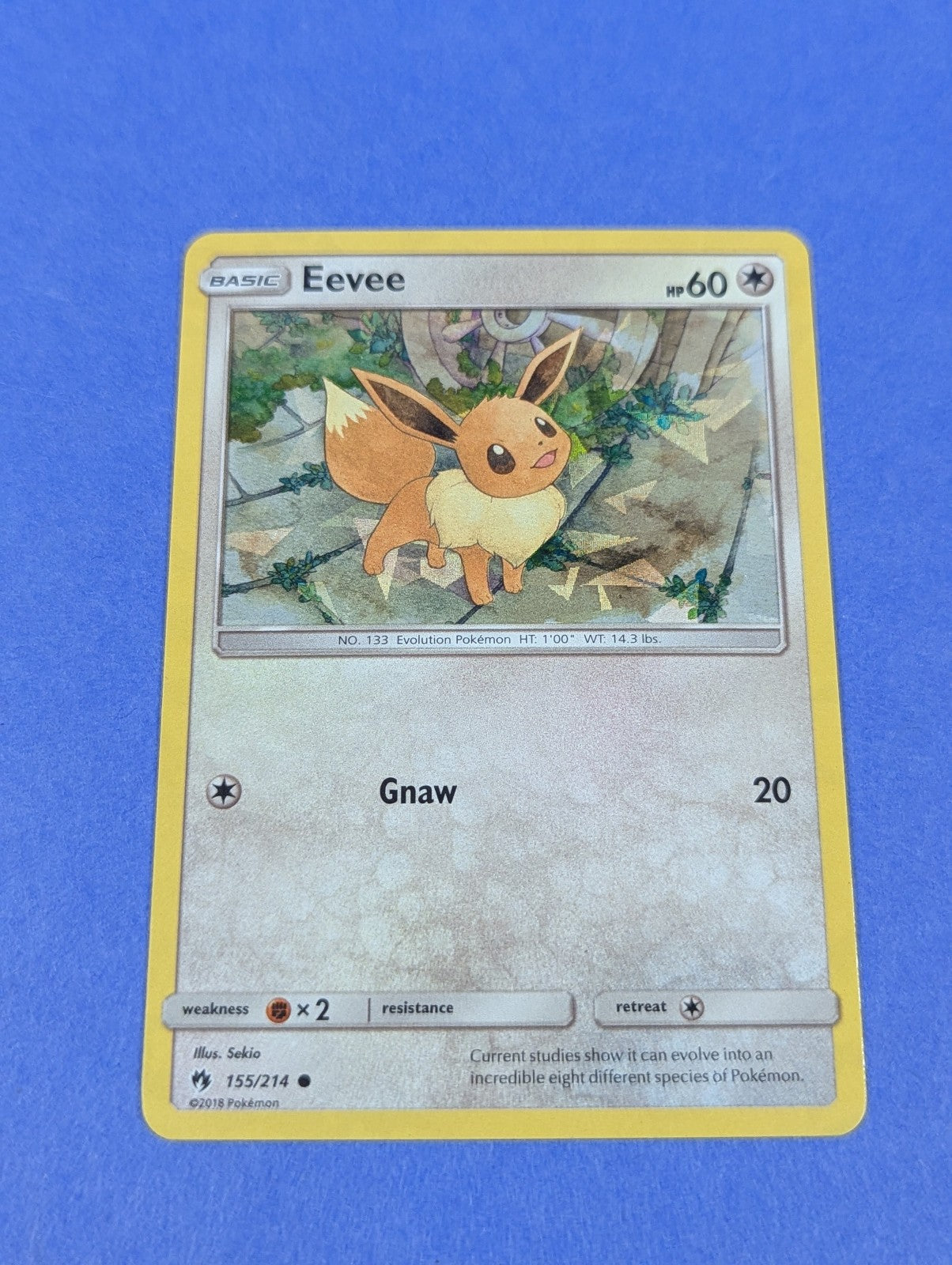 Eevee - 155/214 - Shattered Holo Rare Theme Deck Exclusive - Pokemon Card - NM