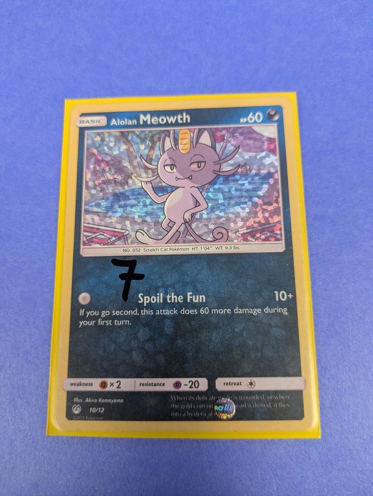 Alolan Meowth - 10/12 - Promo Holo McDonald's Collection 2019 - Pokemon - NM