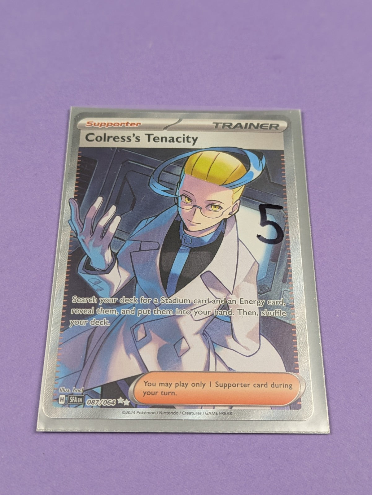Colress's Tenacity - 087/064 - Ultra Rare Holo Shrouded Fable - Pokemon - NM