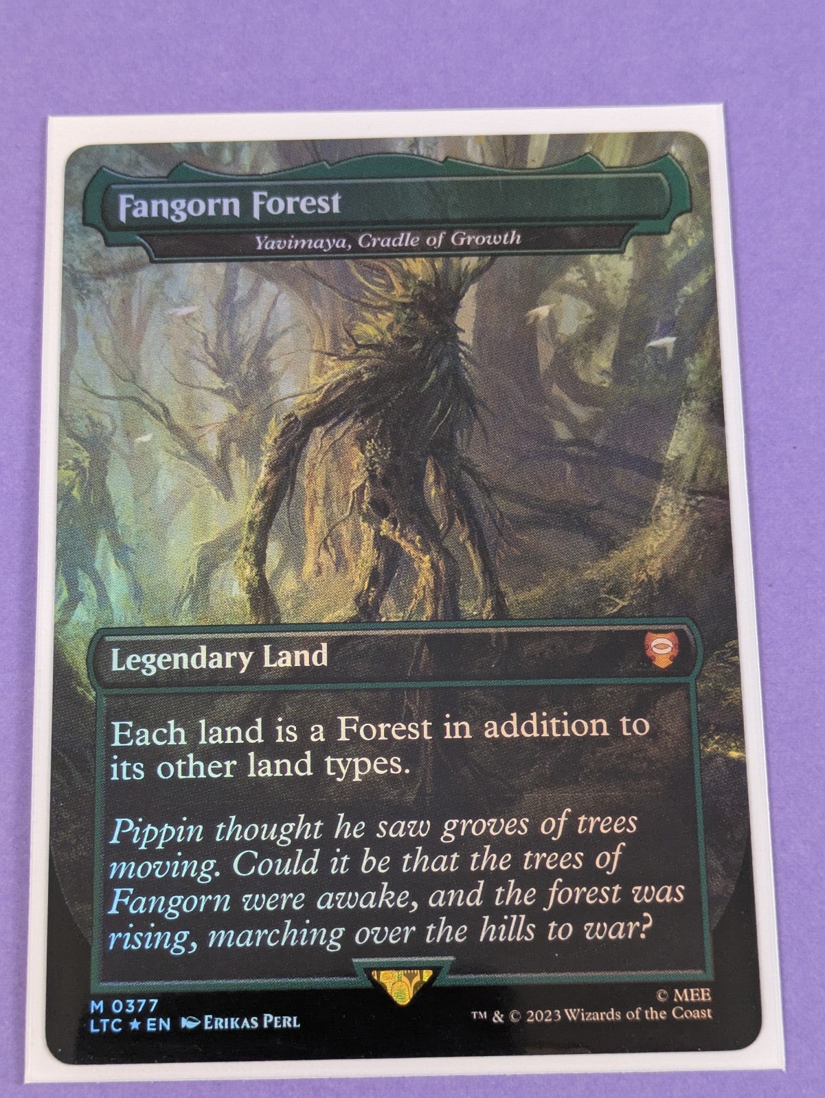 MTG: LOTR: Fangorn Forest - Yavimaya, Cradle of Growth Foil #0377 Mythic - NM