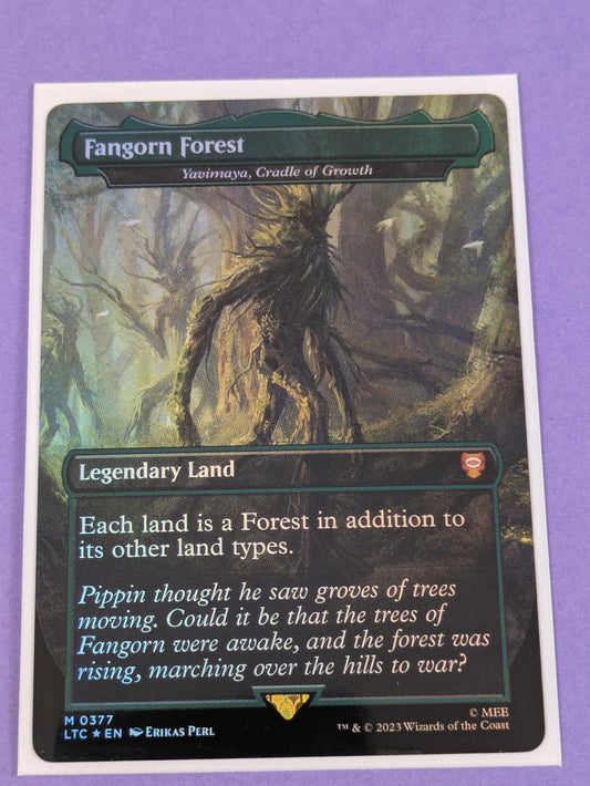 MTG: LOTR: Fangorn Forest - Yavimaya, Cradle of Growth Foil #0377 Mythic - NM