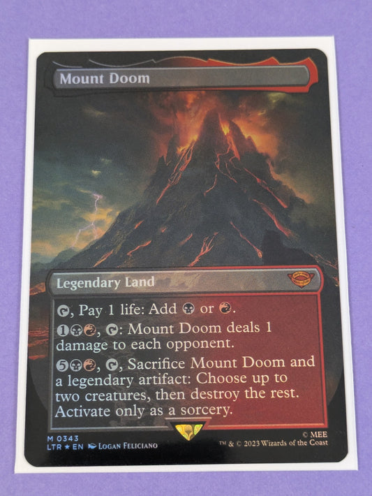 MTG: The Lord of the Rings: Mount Doom Borderless Foil #0343 Mythic - NM