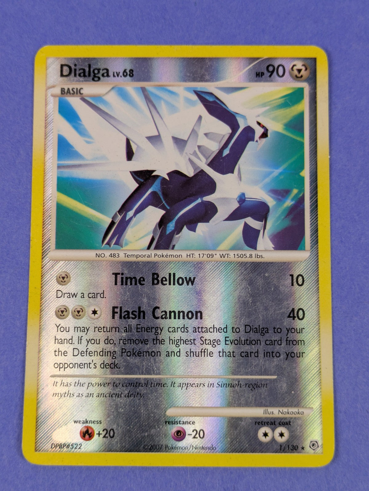 Dialga - 1/130 - Holo Rare Reverse Holo Diamond & Pearl - Pokemon Card - HP