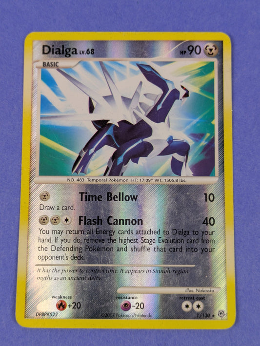 Dialga - 1/130 - Holo Rare Reverse Holo Diamond & Pearl - Pokemon Card - HP
