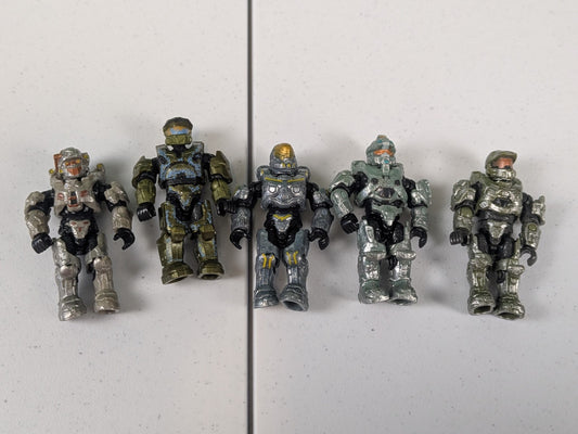 HALO Mega Bloks Construx Bundle Kelly/Fred/Linda/John (2X) DYH87 Blue Team