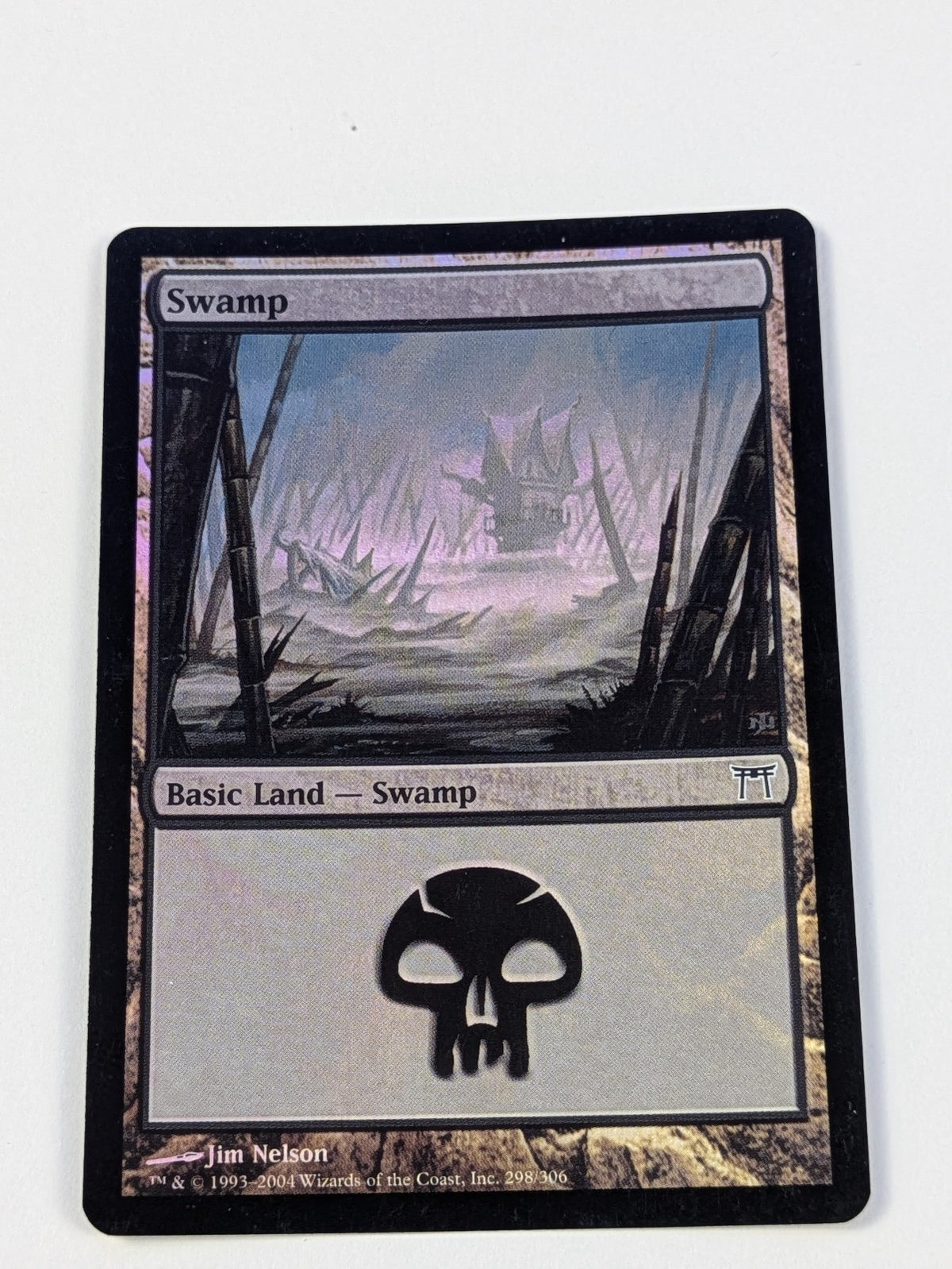 MTG Magic: Champions of Kamigawa: Swamp #298/306 Basic Land - Foil - LP