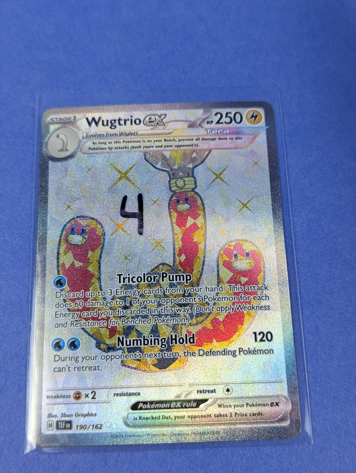 Wugtrio ex - 190/162 - Ultra Rare Holo Temporal Forces - Pokemon Card - NM