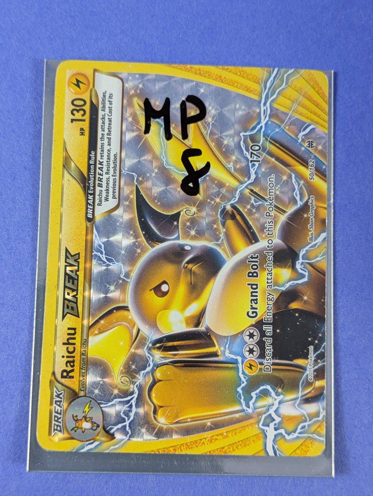 Raichu BREAK - 50/162 - Break Rare Breakthrough - Pokemon Card - MP