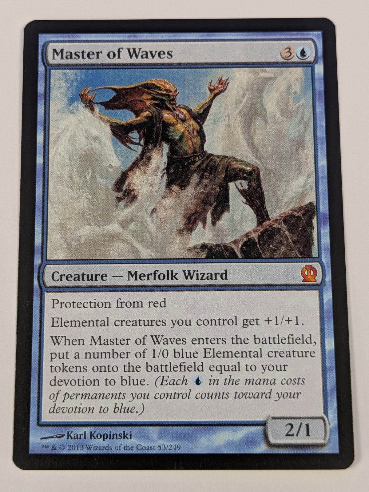 MTG Magic: Theros: Master of Waves #53/249 Mythic - NM