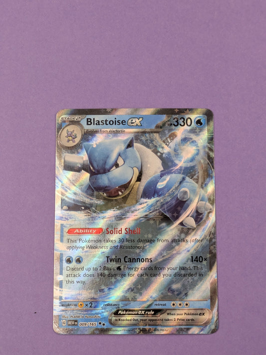Blastoise ex - 009/165 - Double Rare Scarlet & Violet: 151 - Pokemon Card - NM