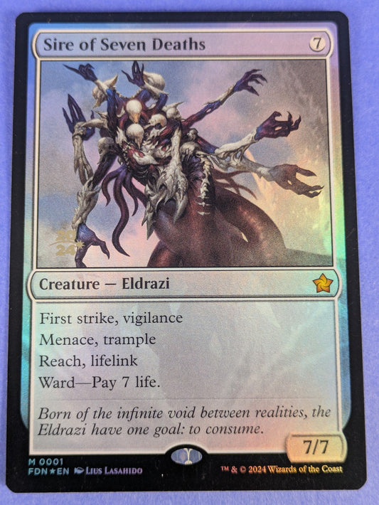 MTG Magic: Foundations: Promos: Sire of Seven Deaths Foil #0001 Promotional - NM