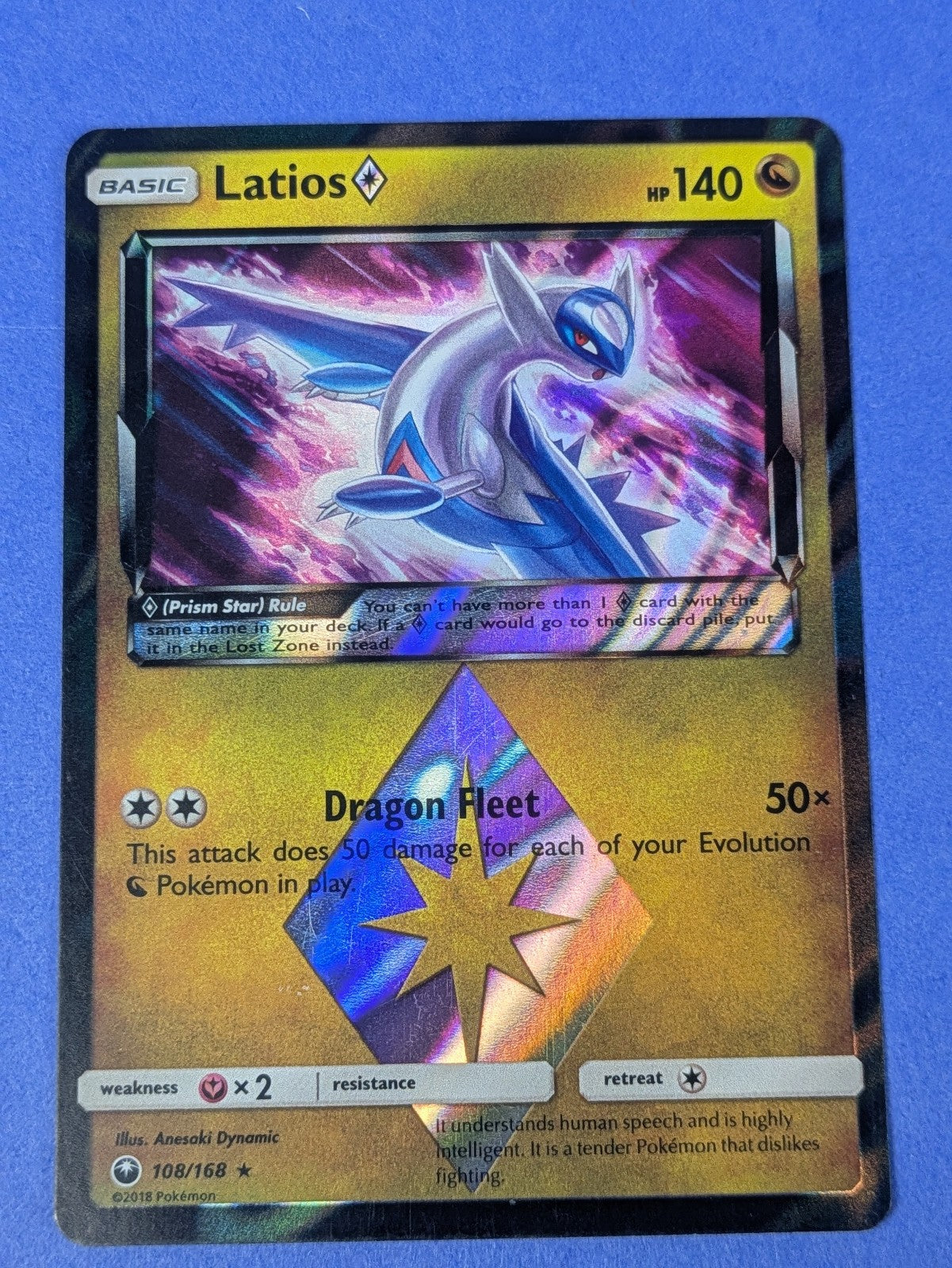 Latios Prism Star - 108/168 - Holo Rare Celestial Storm - Pokemon Card - NM