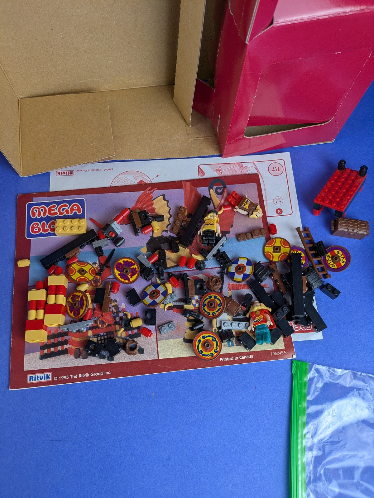 MEGA BLOKS Legend Viking Ship 9604 Complete Pre-Owned